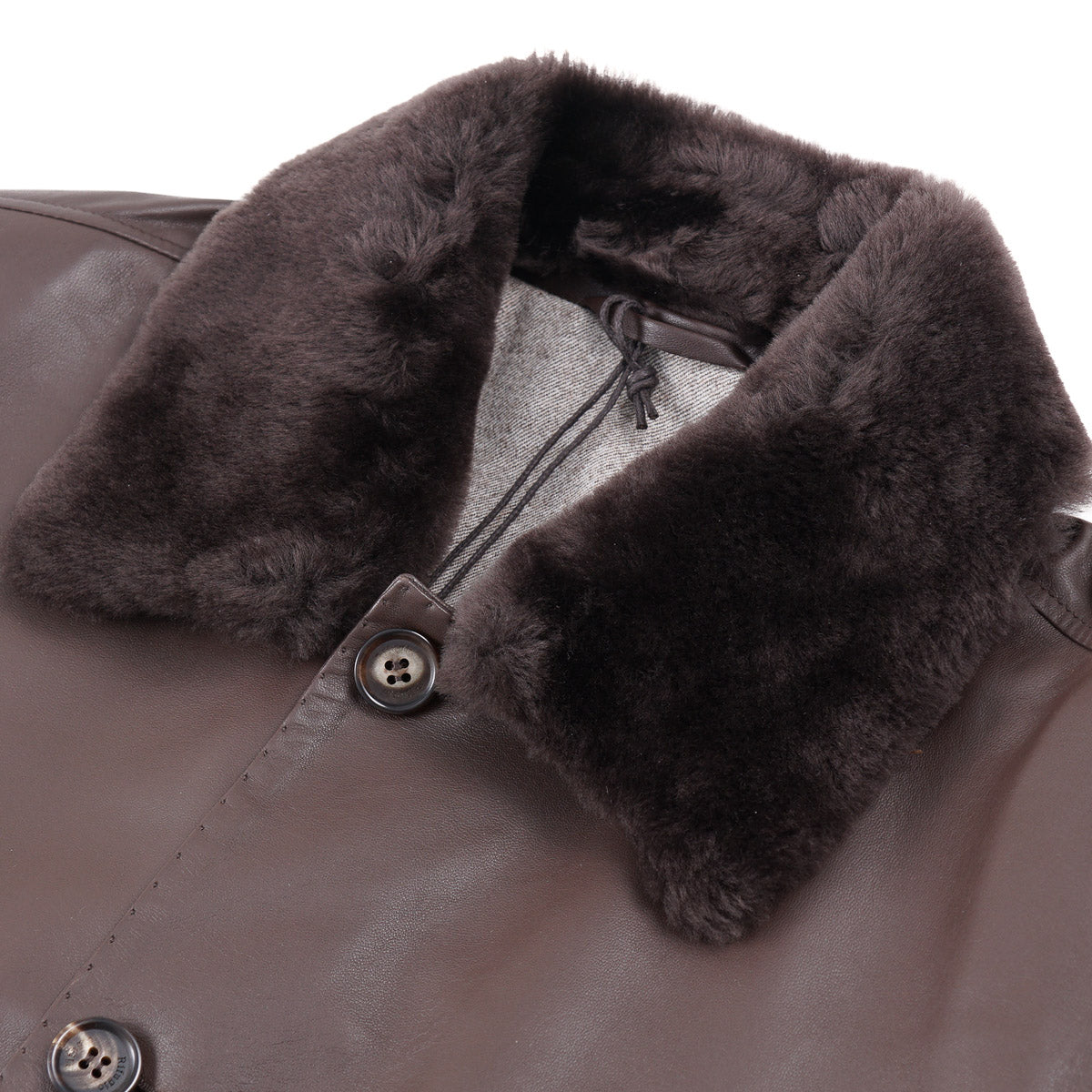 Rifugio Nappa Leather Jacket with Beaver Collar - Image 2