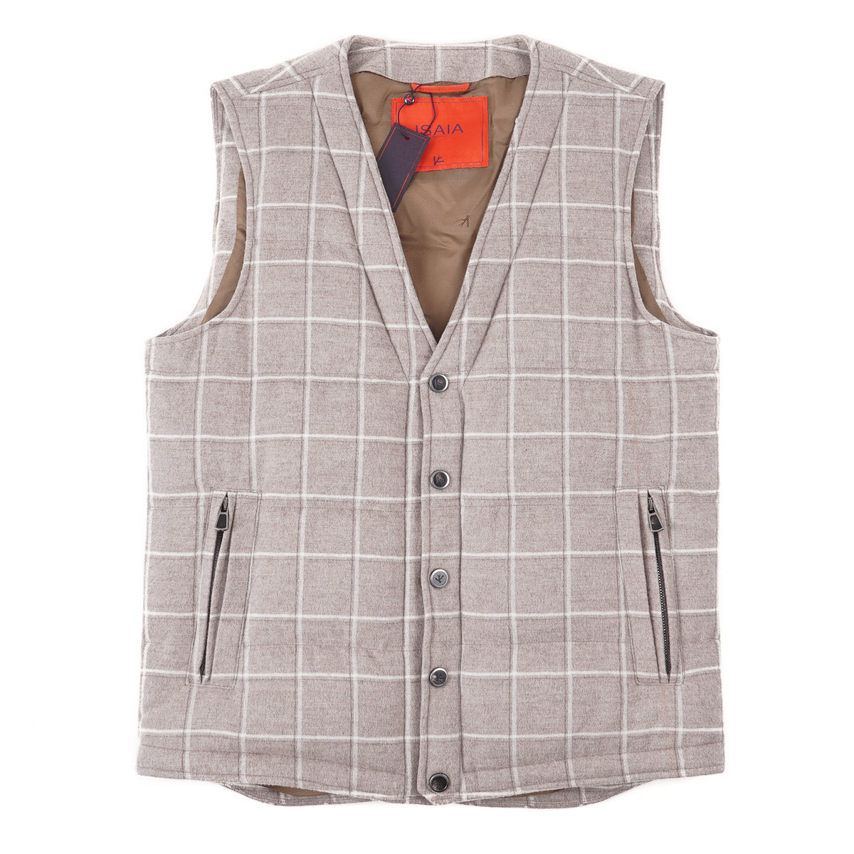 Isaia Quilted Wool-Cashmere Vest