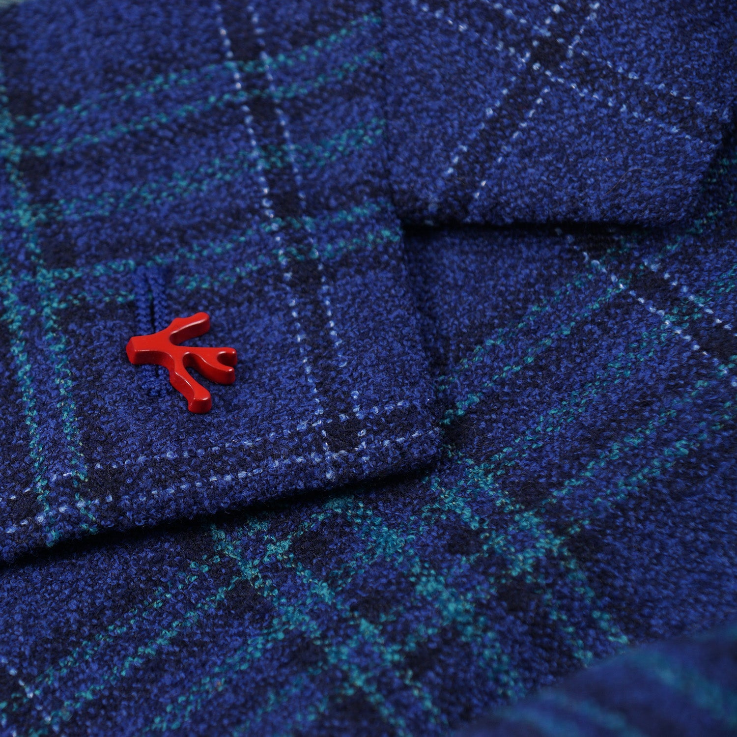 Isaia Layered Check Wool and Silk Sport Coat - Image 2