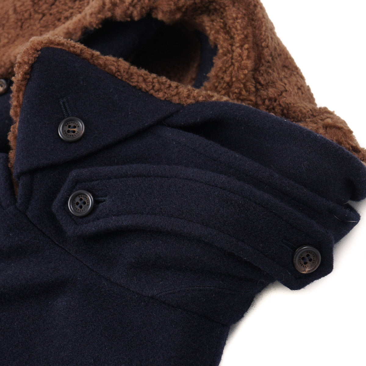 Brunello Cucinelli Cashmere Coat with Shearling Lining - Image 9