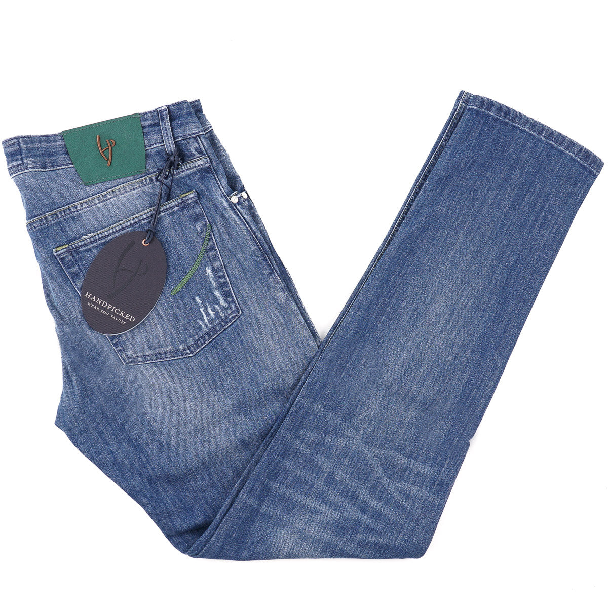 Handpicked 'Orvieto' Slim-Fit Distressed Jeans - Image 3
