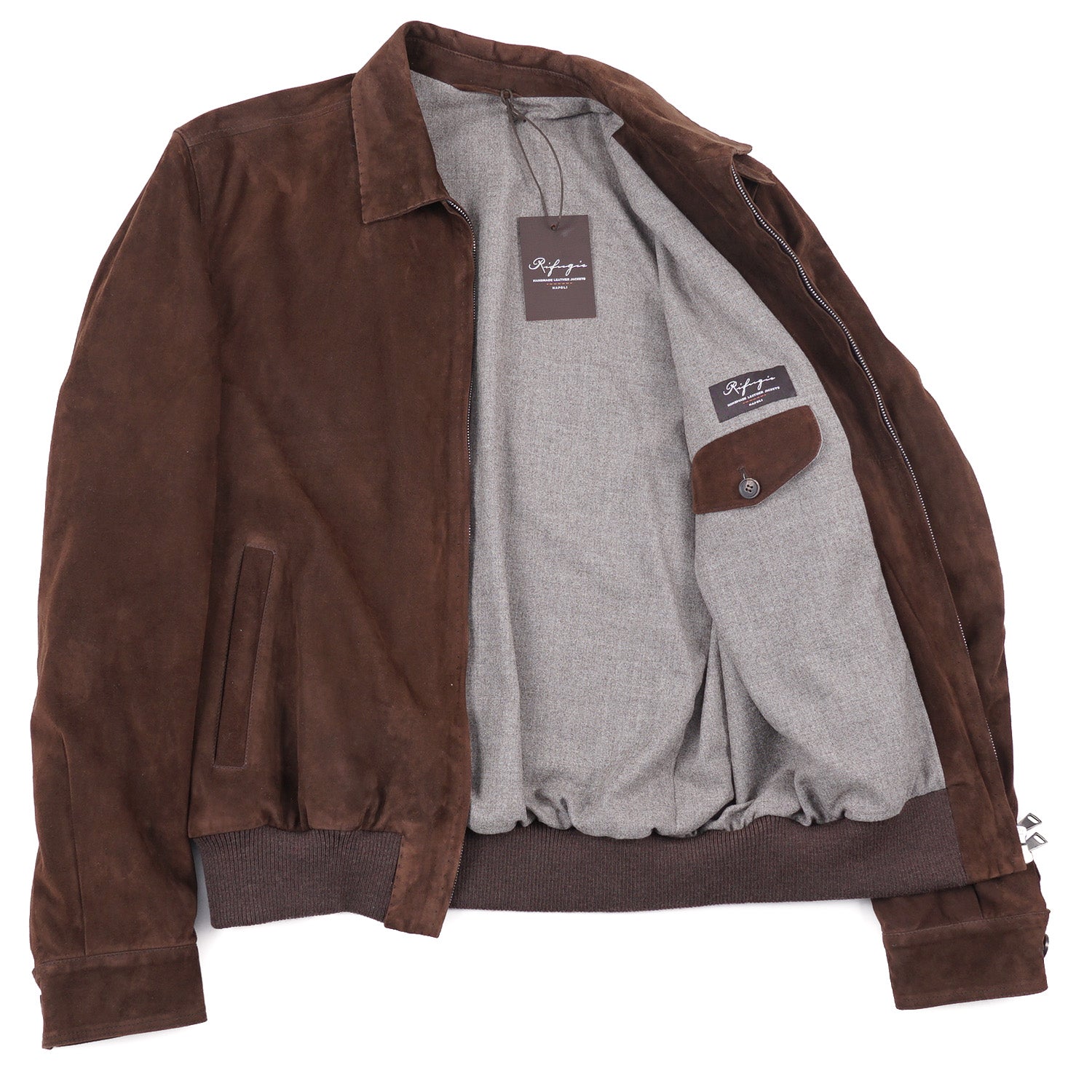 Rifugio Wool-Lined Suede Aviator Jacket - Image 2