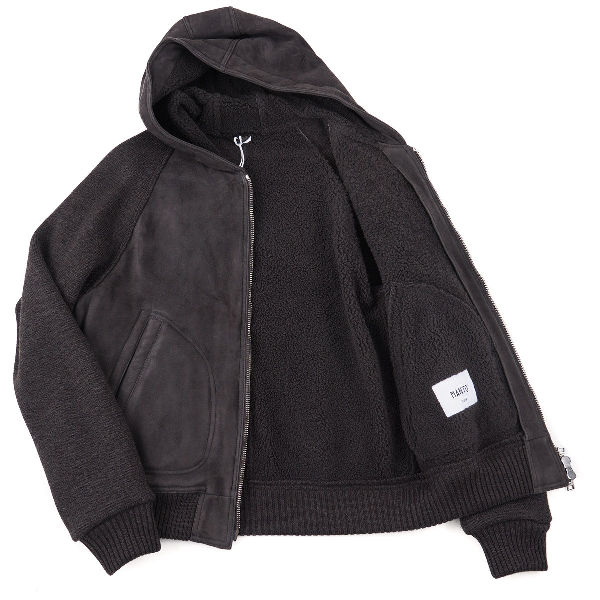 Manto Shearling Leather Hooded Jacket - Image 3