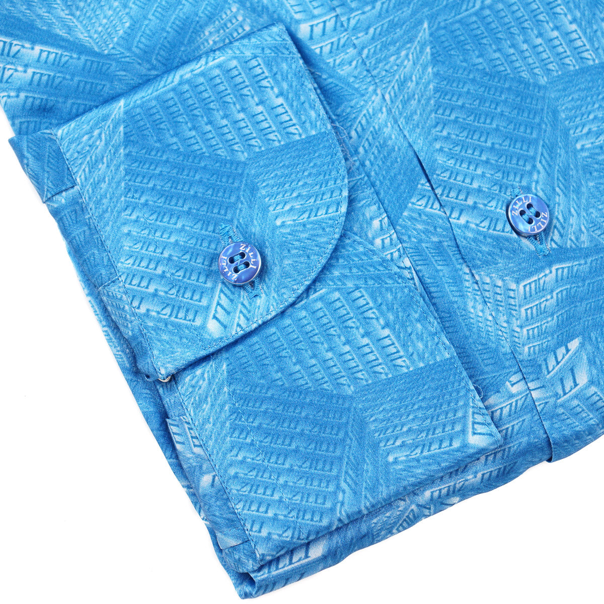 Zilli Silk Shirt in Geometric Monogram Print - Image 3