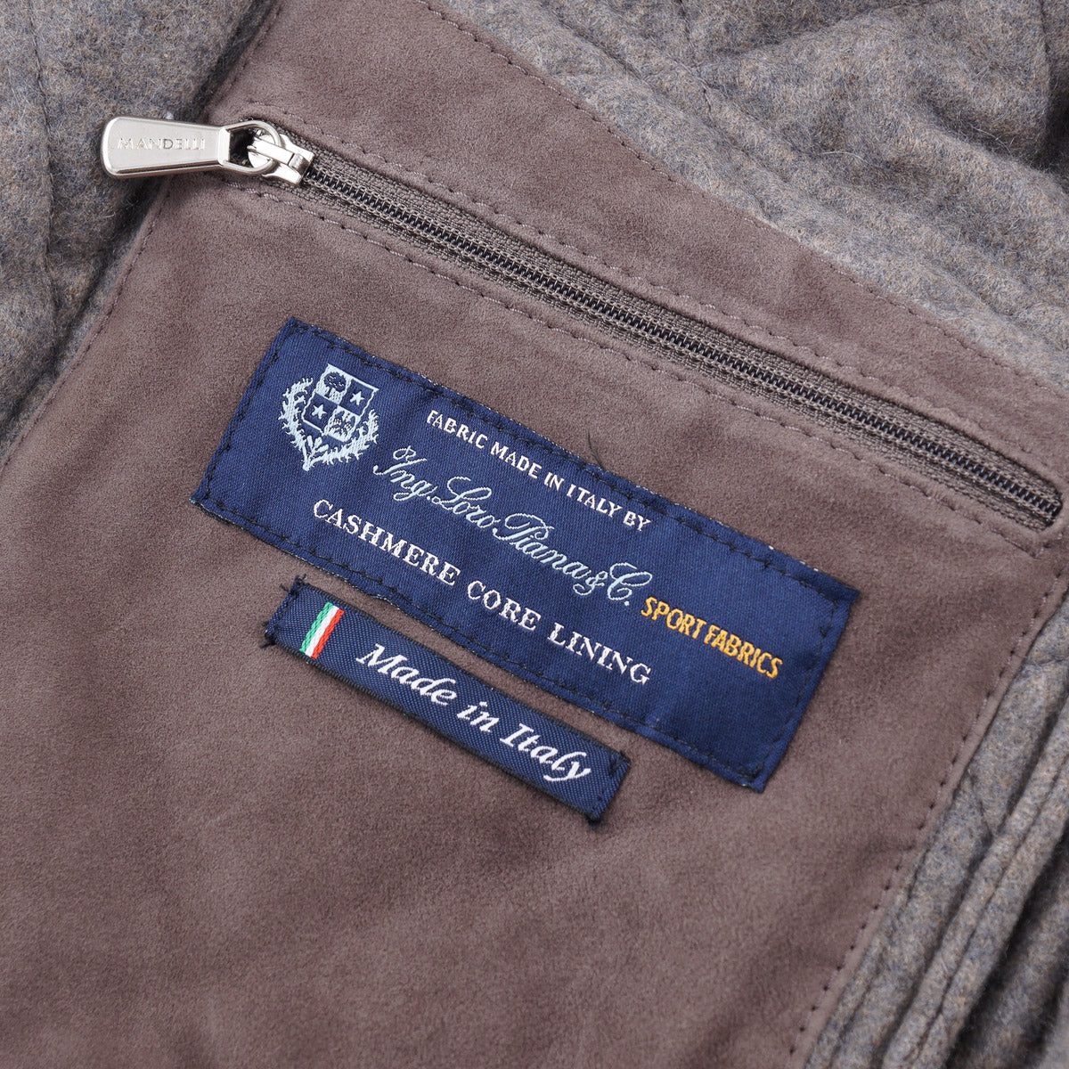 Mandelli Cashmere-Lined Quilted Suede Parka - Image 7