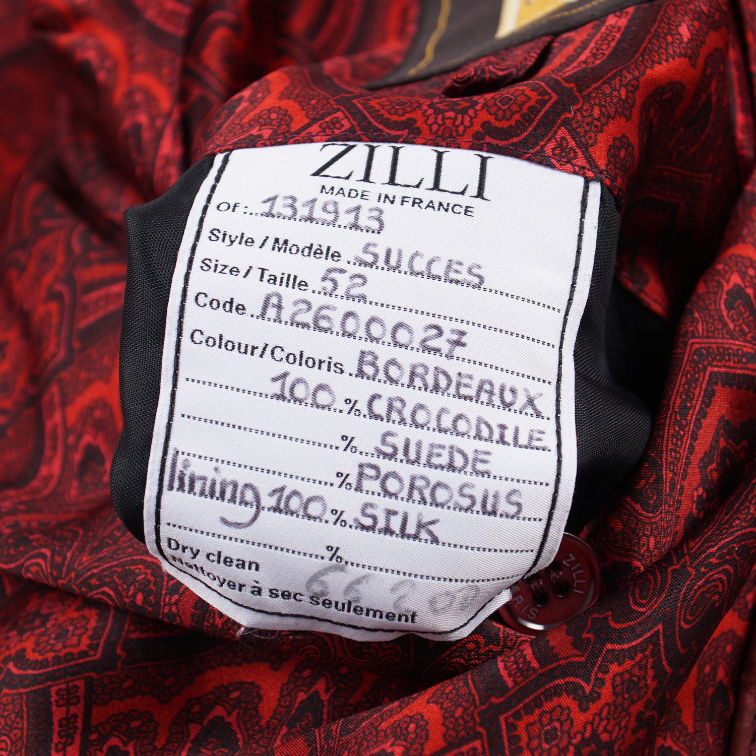 Zilli Matte Nubuck Crocodile Leather Jacket - Image 13