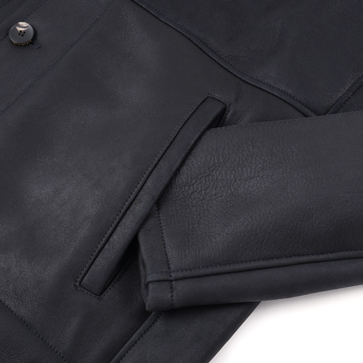 Hettabretz Satin Shearling Leather Overcoat - Image 3