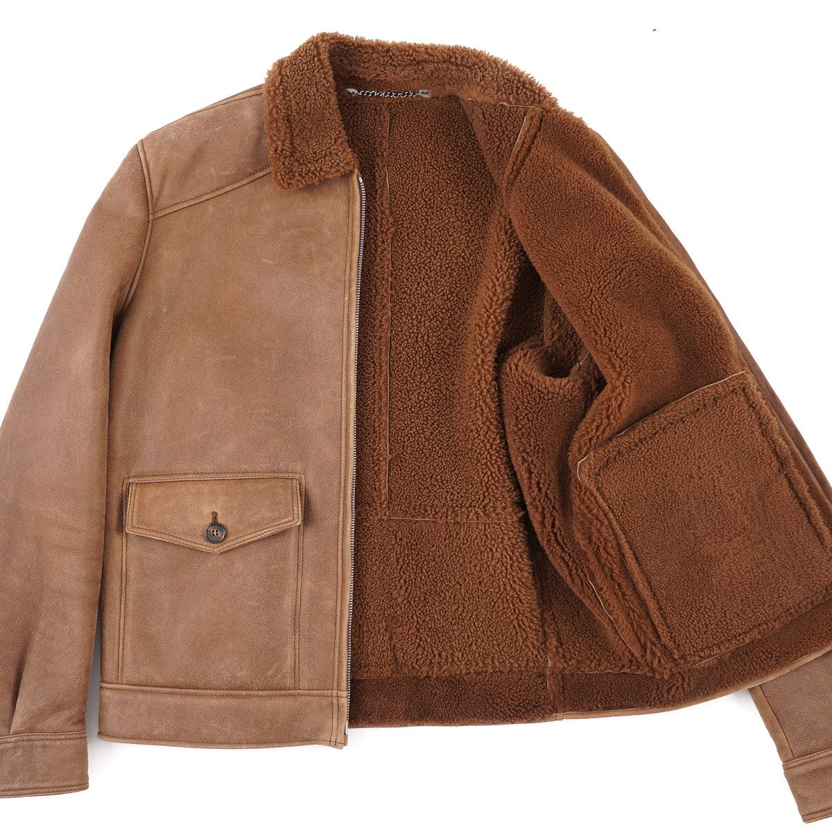 Rifugio Shearling Leather Aviator Jacket - Image 2