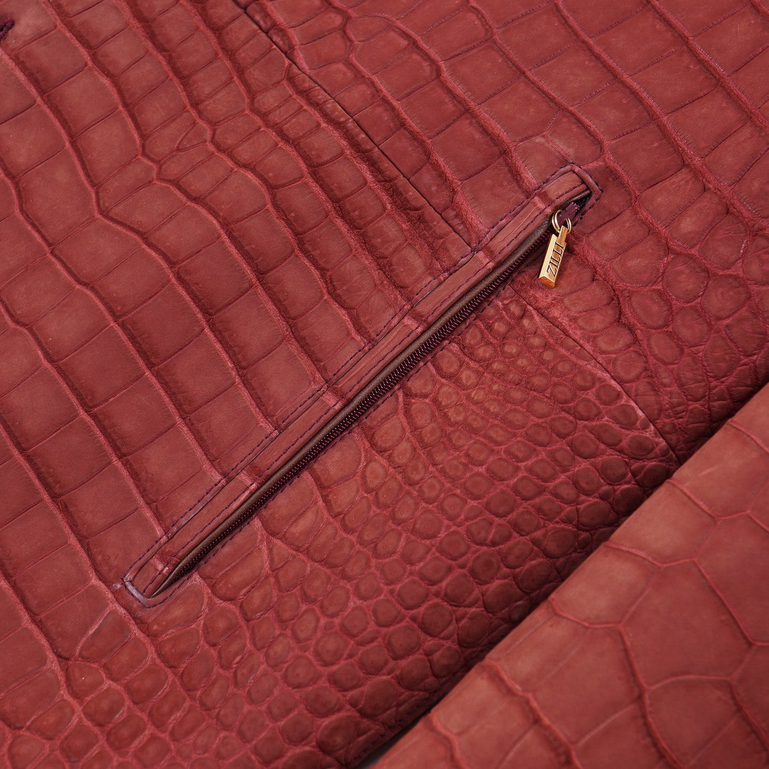 Zilli Matte Nubuck Crocodile Leather Jacket - Image 6