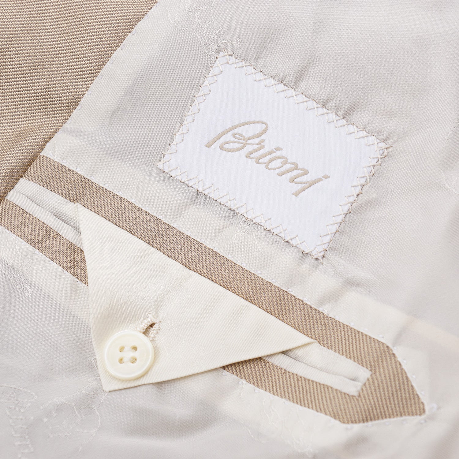 Brioni Gold Silk Dinner Jacket with Peak Lapels - Image 8