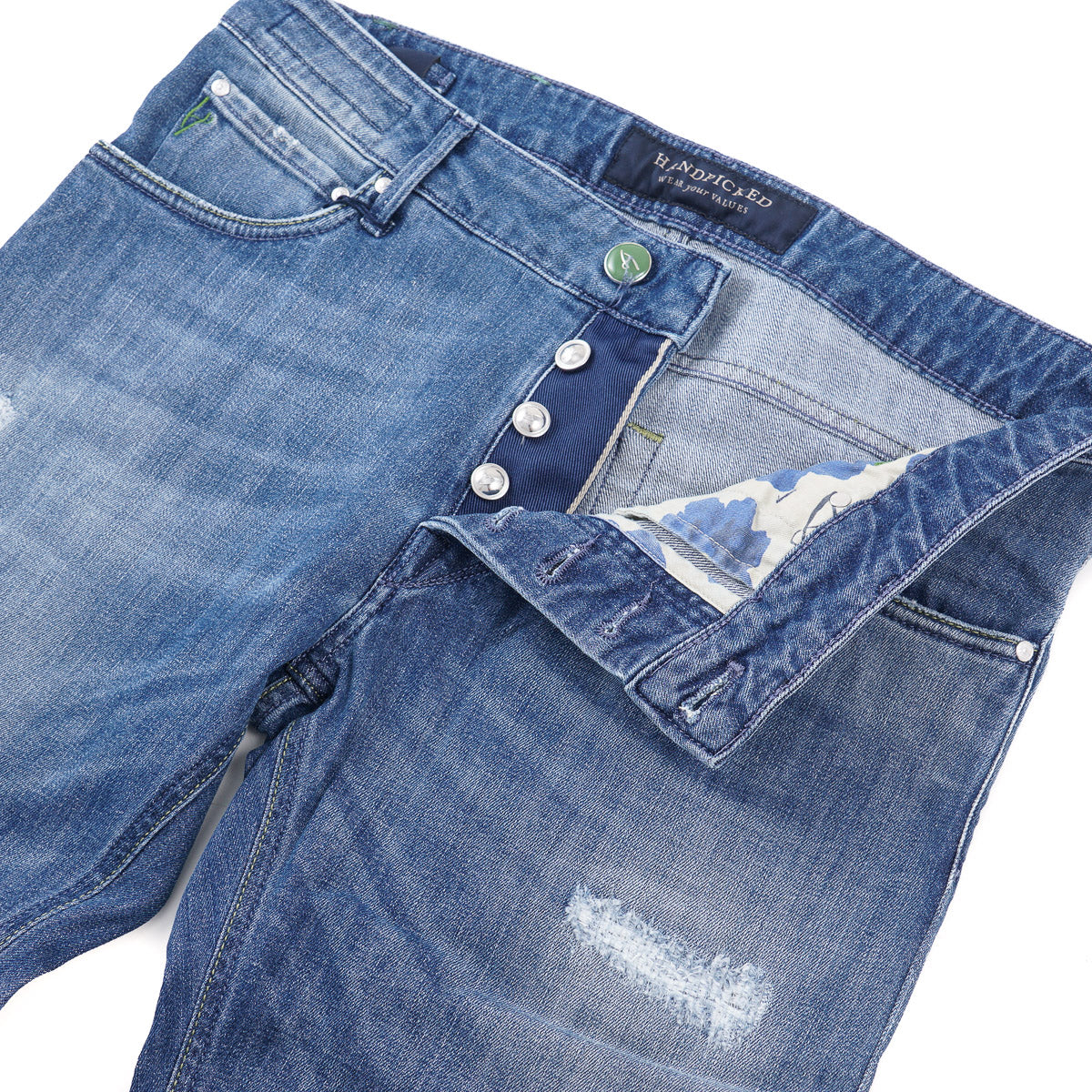 Handpicked 'Orvieto' Slim-Fit Distressed Jeans - Image 2