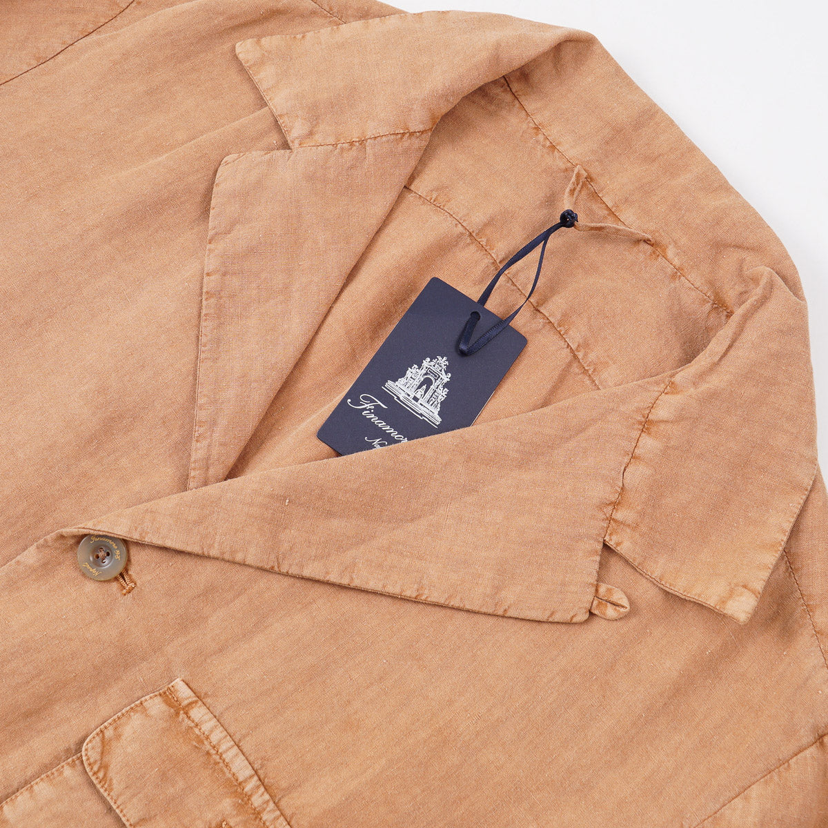 Finamore Unlined Linen Safari Jacket - Image 4
