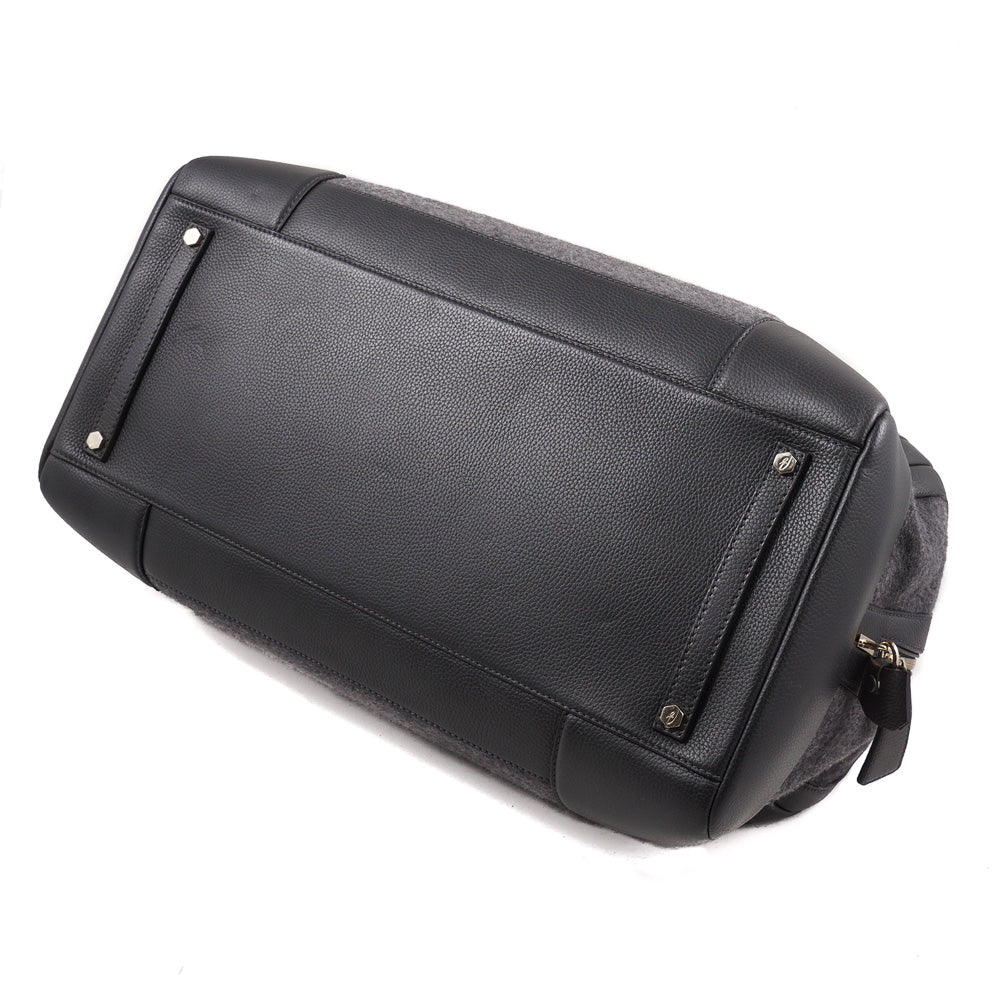 Brioni Cashmere and Leather Weekend Bag - Image 5