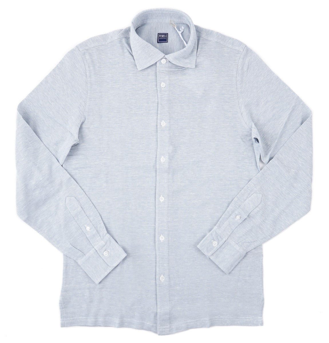 Fedeli Pique Knit Linen-Cotton Shirt - Image 5