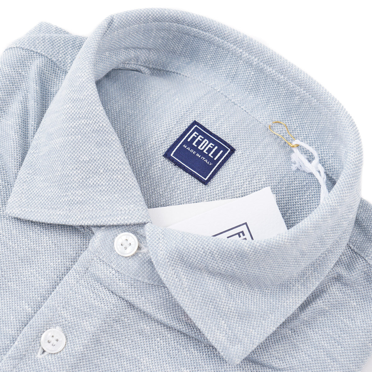 Fedeli Pique Knit Linen-Cotton Shirt - Image 4