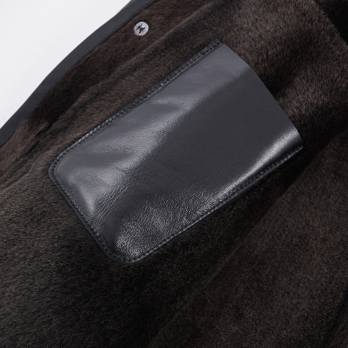 Hettabretz Satin Shearling Leather Overcoat - Image 10