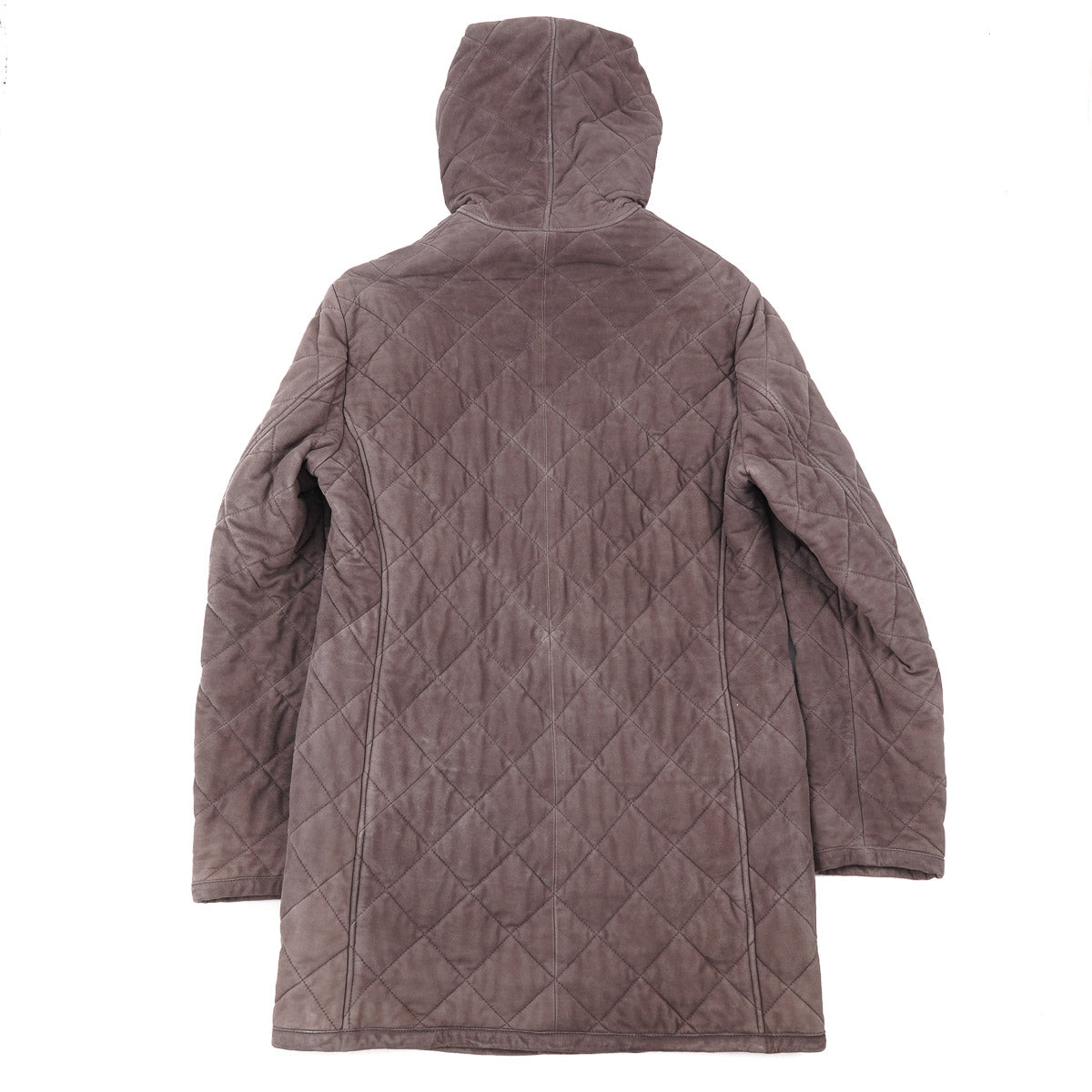 Mandelli Cashmere-Lined Quilted Suede Parka - Image 9
