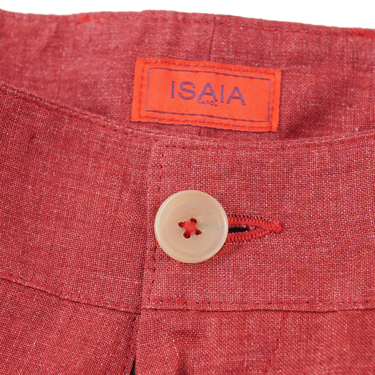 Isaia Linen Pants with Cargo Pockets - Image 3