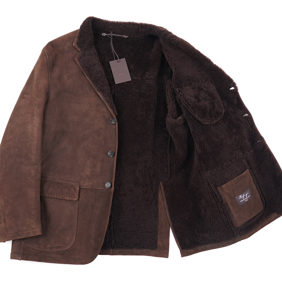 Rifugio Shearling Leather Outerwear Blazer - Image 3