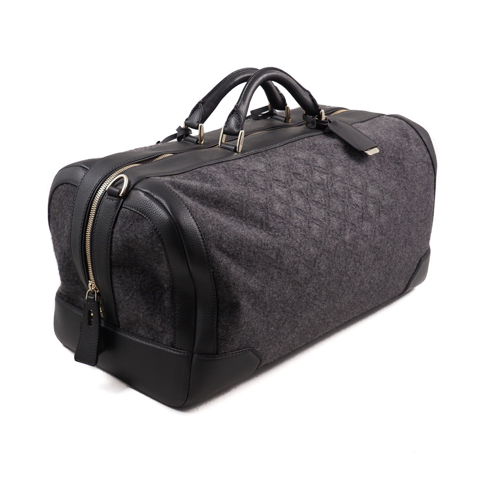 Brioni Cashmere and Leather Weekend Bag - Image 3