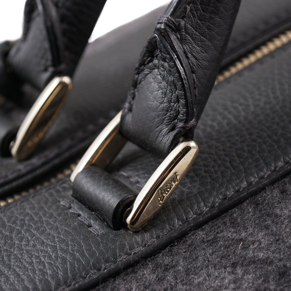 Brioni Cashmere and Leather Weekend Bag - Image 6
