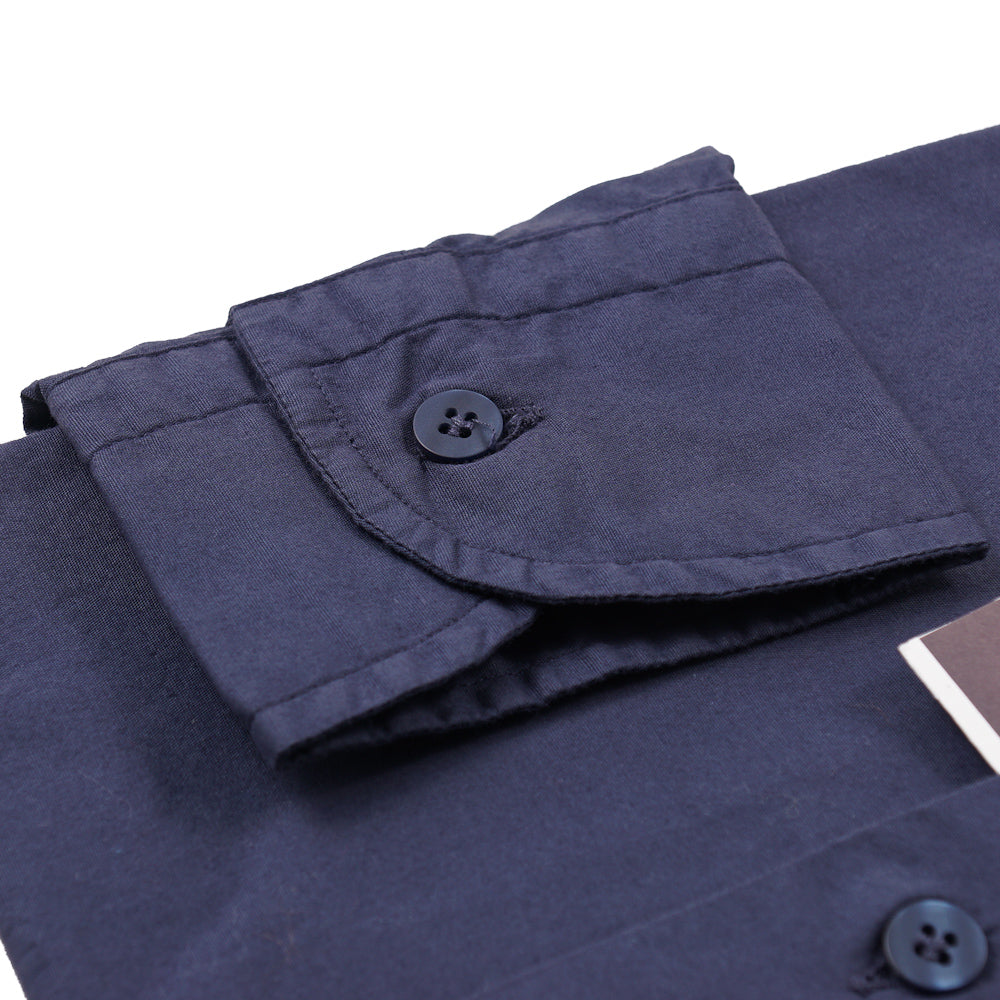 Roda Slim-Fit Navy Blue Cotton Shirt - Image 3