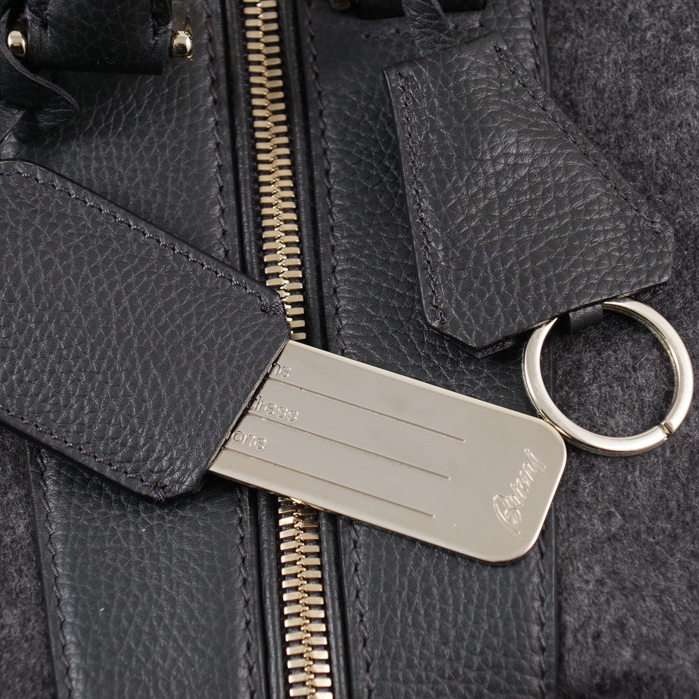 Brioni Cashmere and Leather Weekend Bag - Image 9