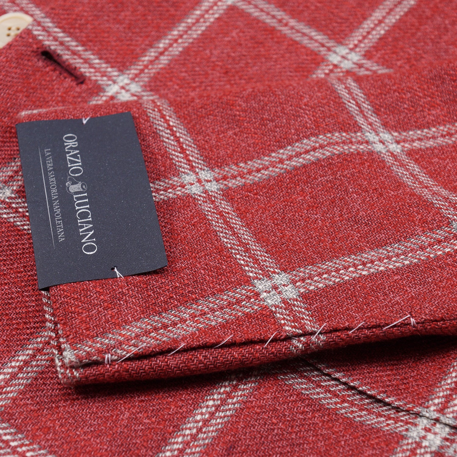 Orazio Luciano Windowpane Silk and Linen Sport Coat - Image 6