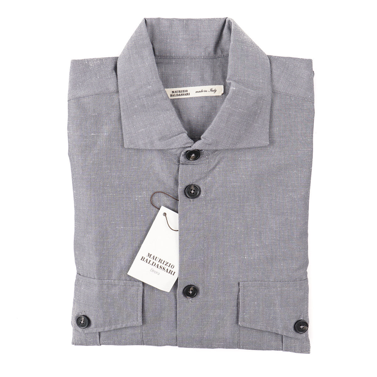 Maurizio Baldassari Linen-Cotton Sahariana Shirt - Image 6