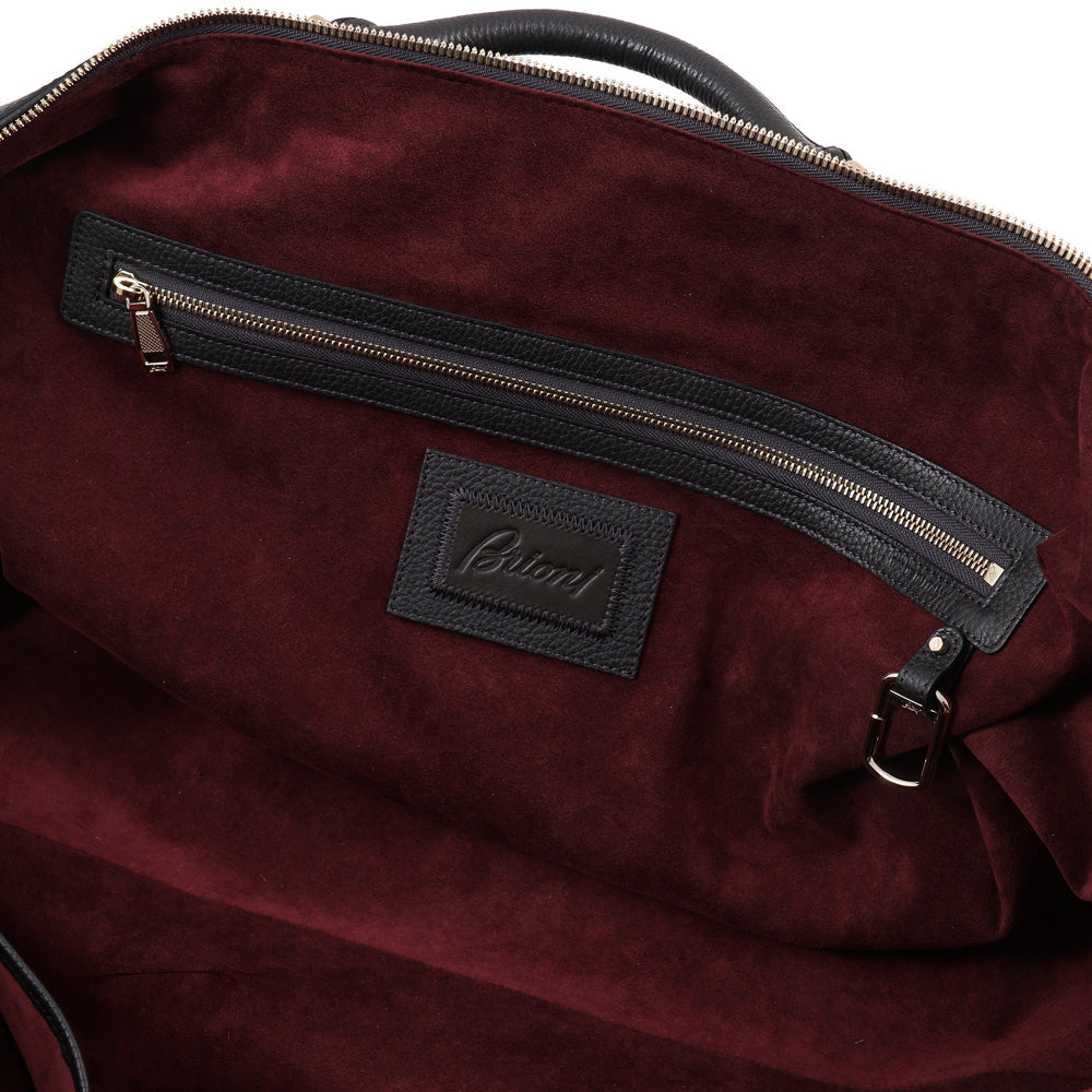 Brioni Cashmere and Leather Weekend Bag - Image 13