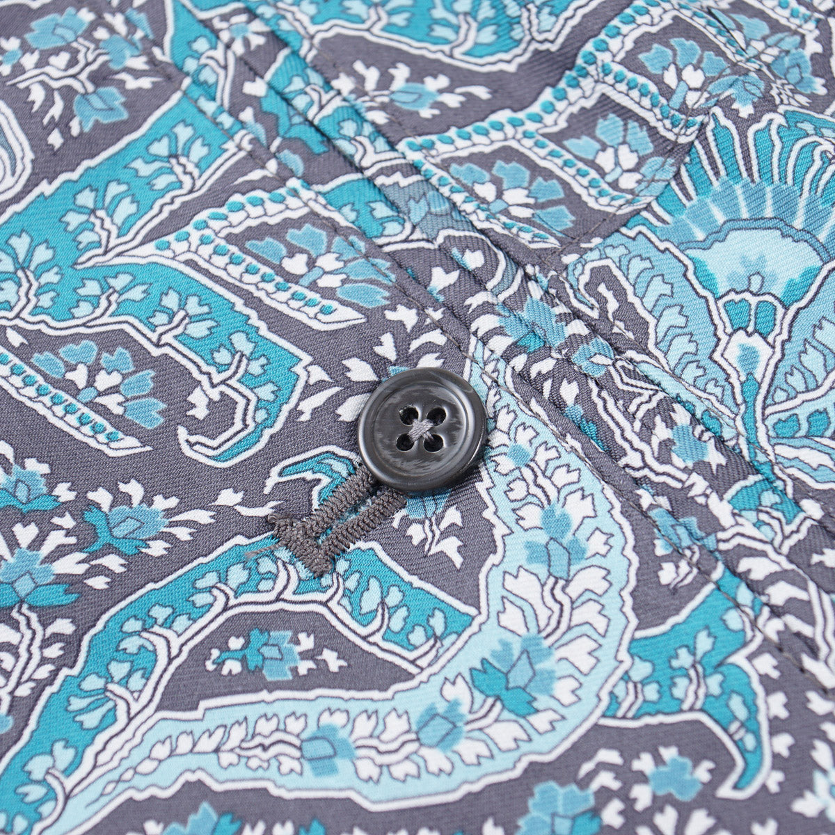 Isaia Printed Silk Drawstring Shorts - Image 4