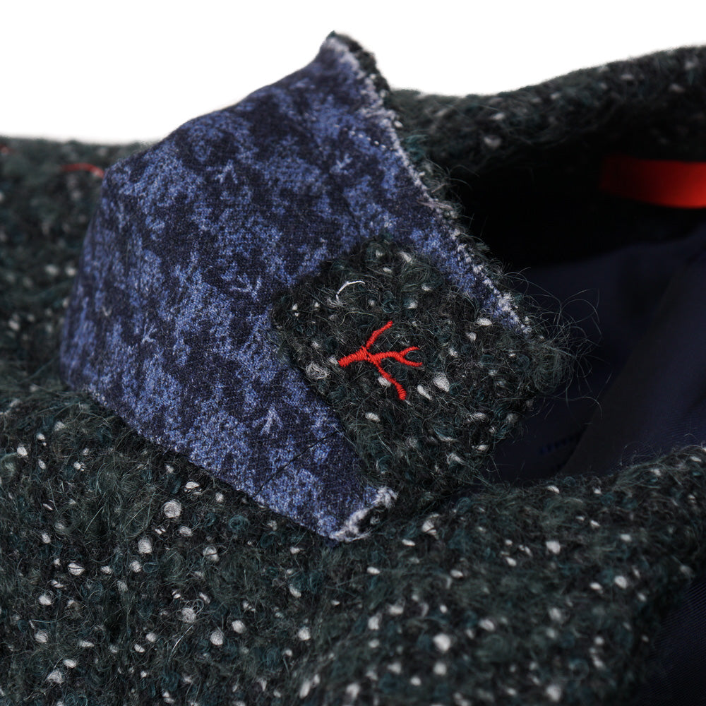 Isaia Wool and Mohair Boucle Overcoat - Image 6