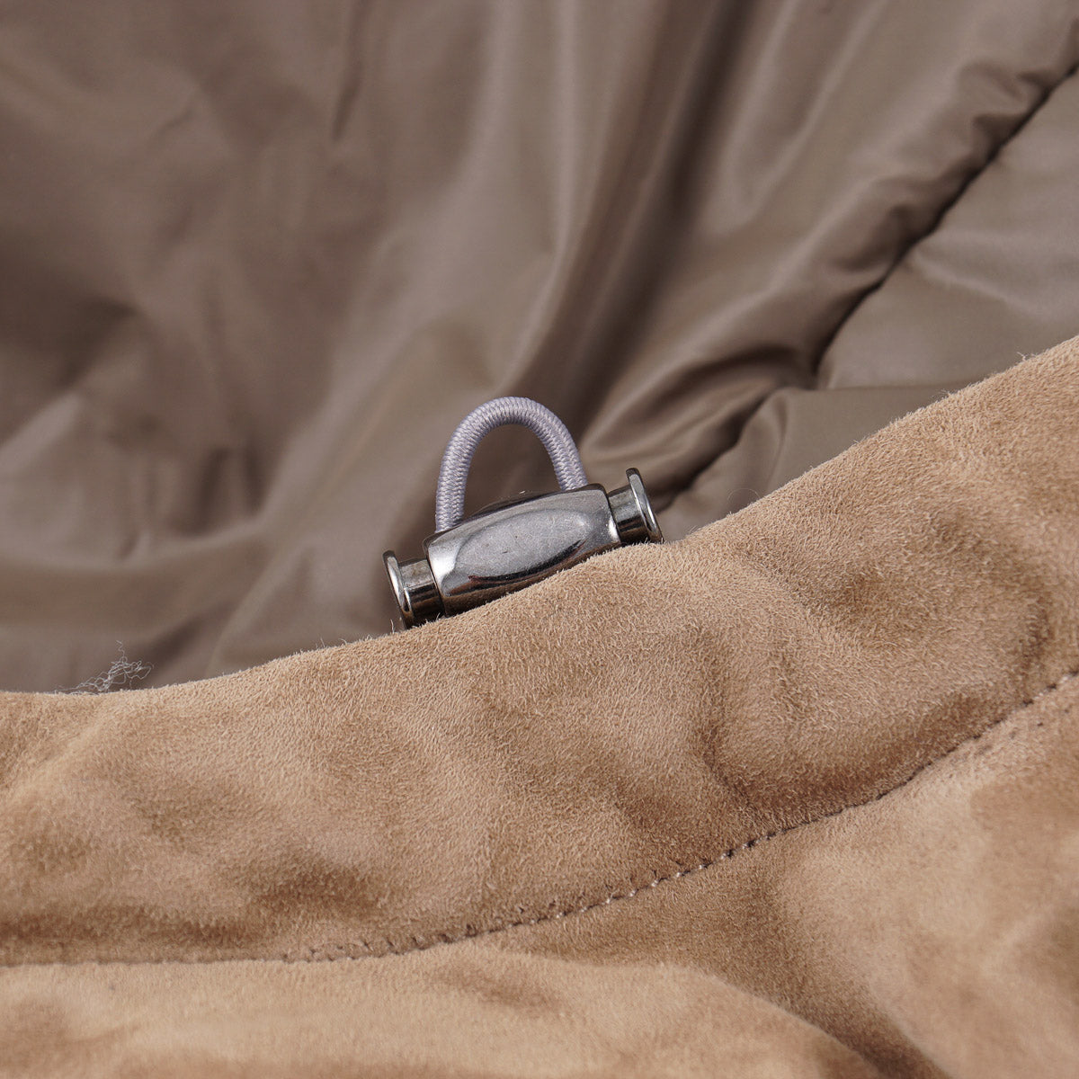 Fedeli Down-Filled Suede Short Parka - Image 5