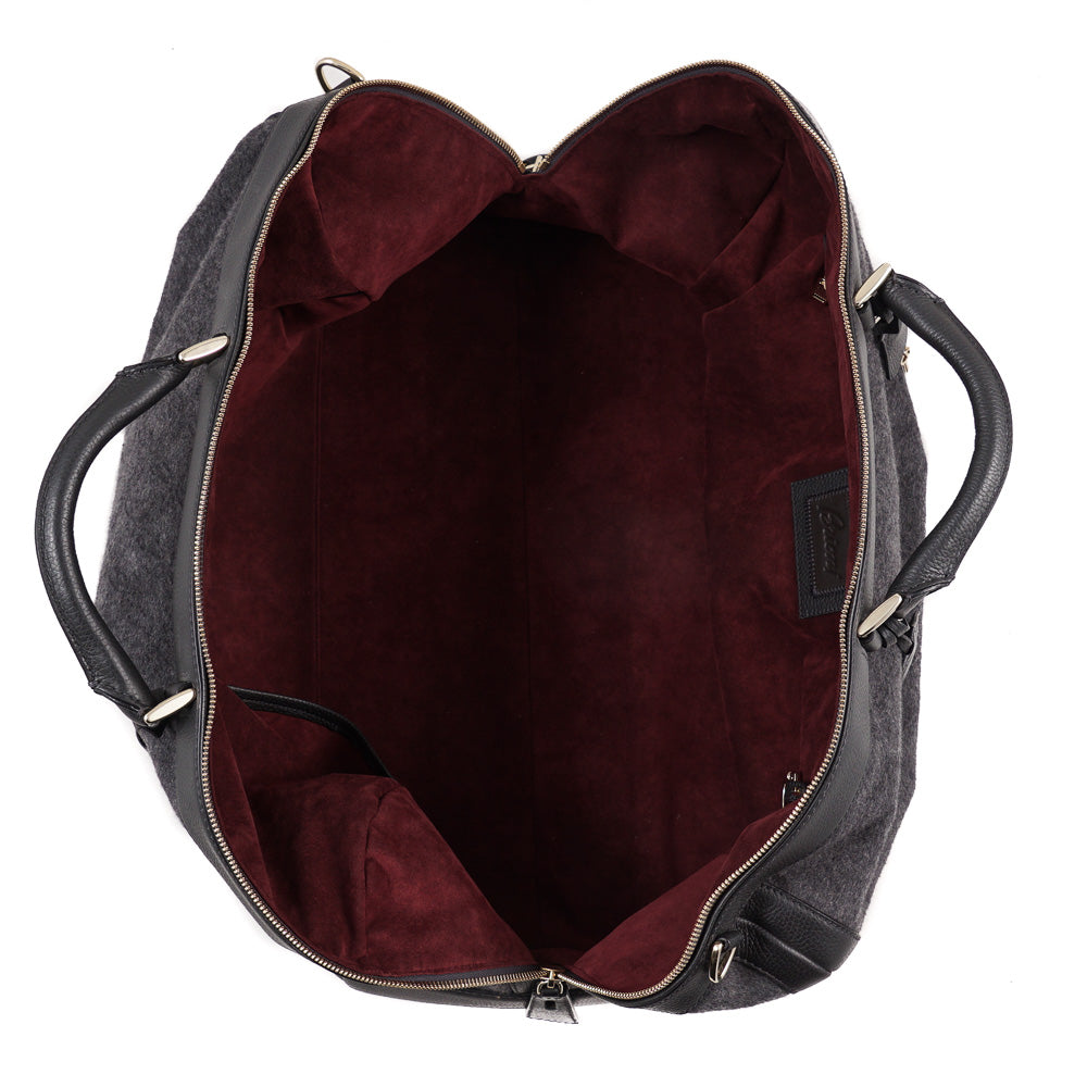 Brioni Cashmere and Leather Weekend Bag - Image 10