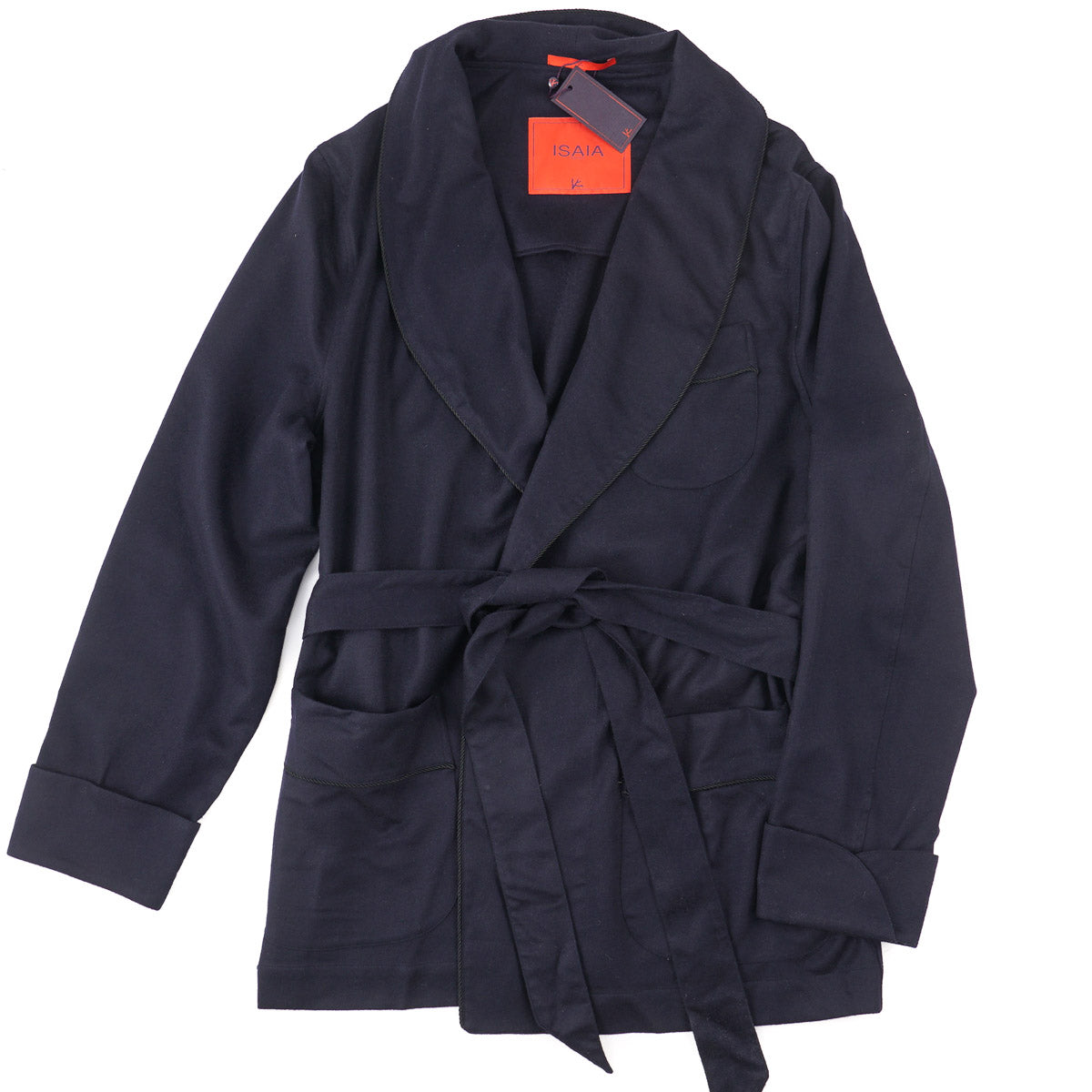 Isaia Flannel Cashmere Smoking Jacket Robe