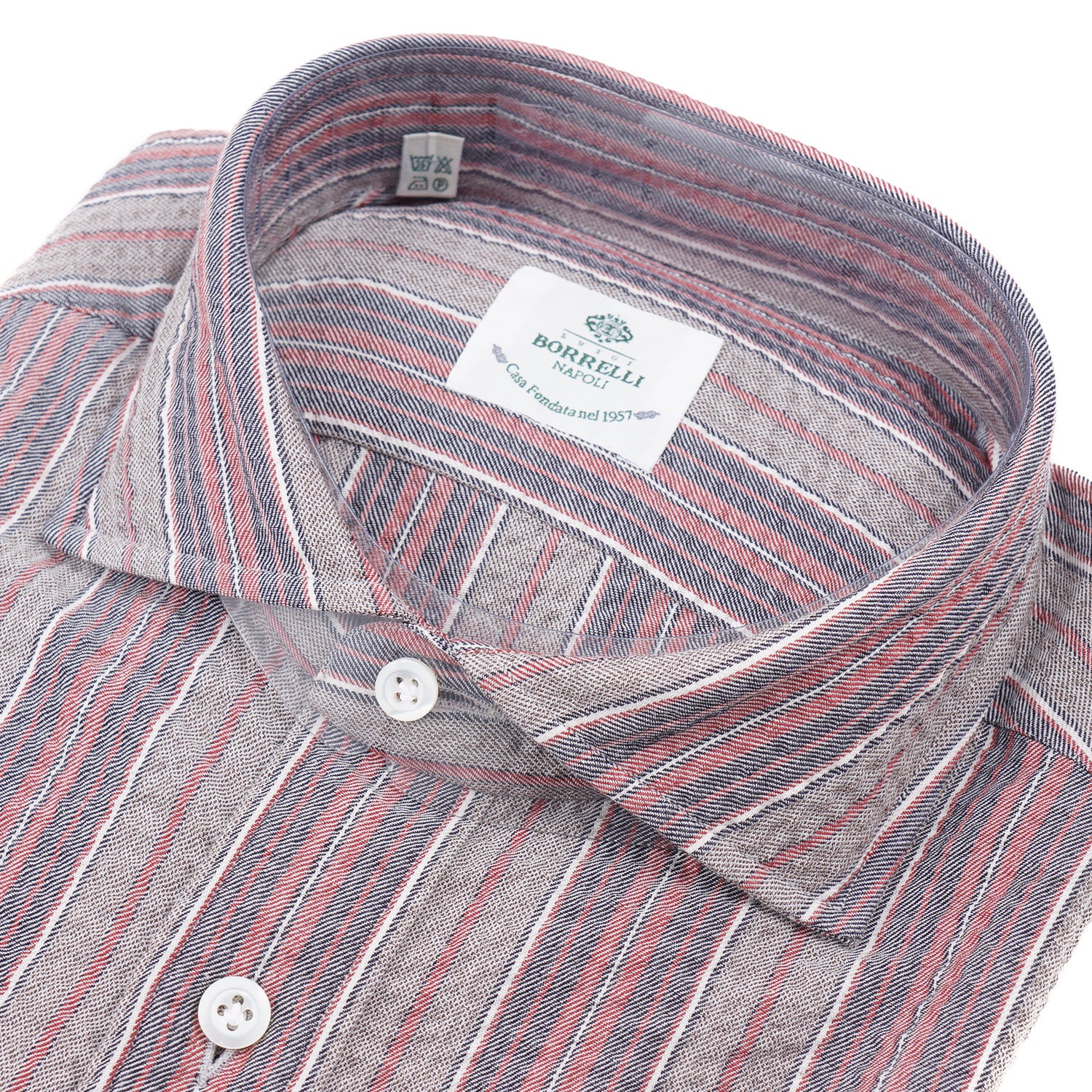 Luigi Borrelli Lightweight Seersucker Shirt - Image 3