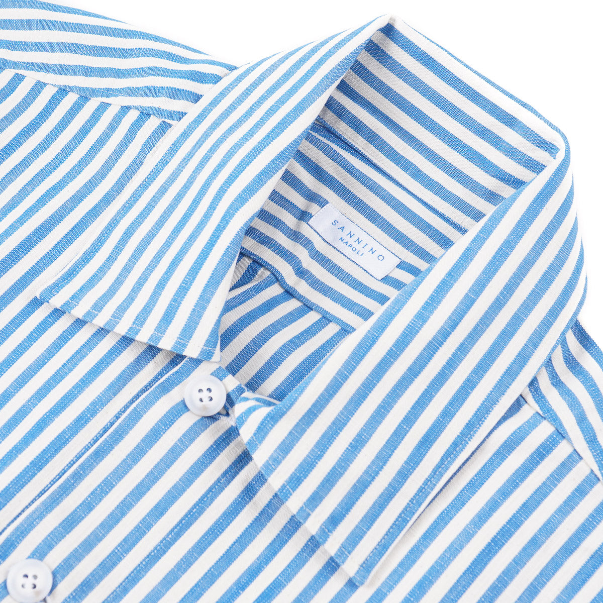 Sannino Slim-Fit Striped Denim Overshirt - Image 5