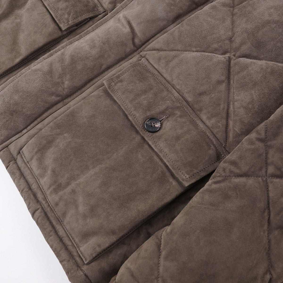 Manto Down-Filled Quilted Suede Jacket - Image 3