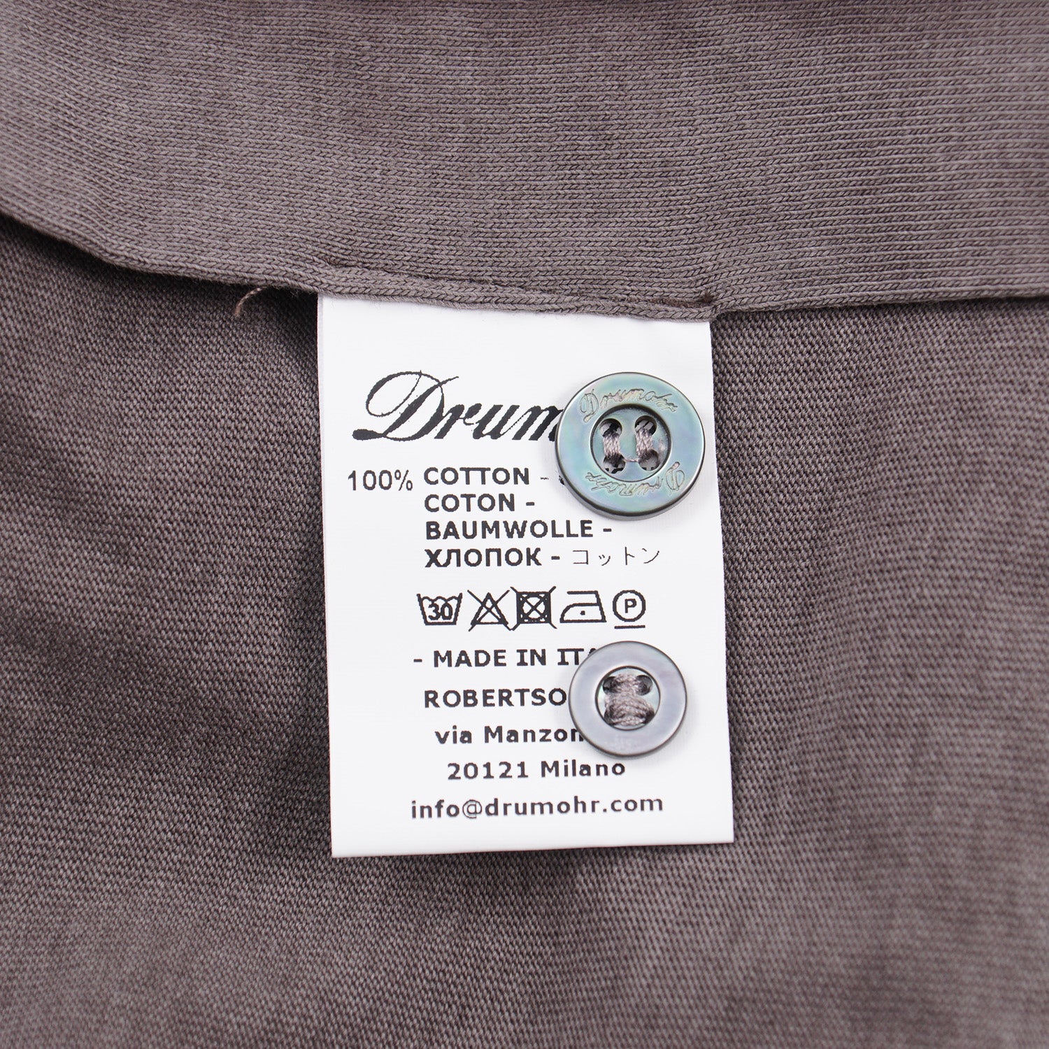 Drumohr Long Sleeve Jersey Cotton Polo Shirt - Image 6