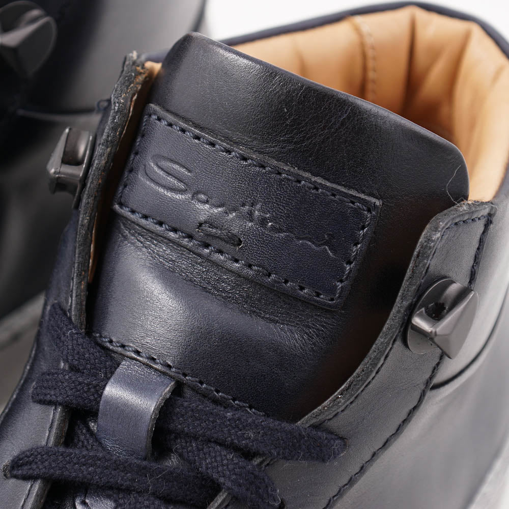 Santoni Mid-Top Sneakers in Dark Blue - Image 5
