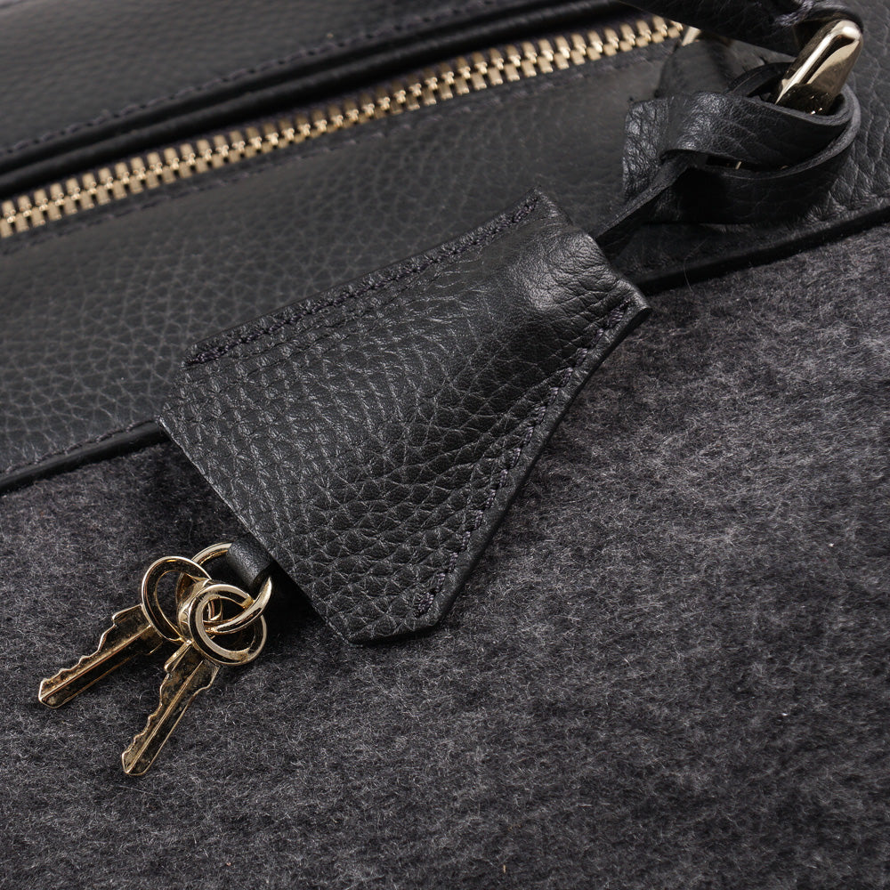 Brioni Cashmere and Leather Weekend Bag - Image 8