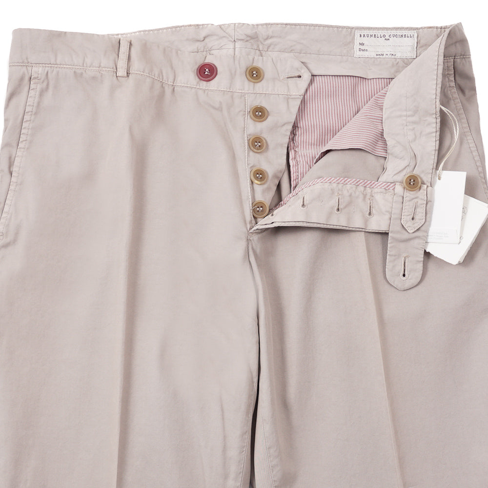 Brunello Cucinelli Button-Fly Cotton Pants - Image 4