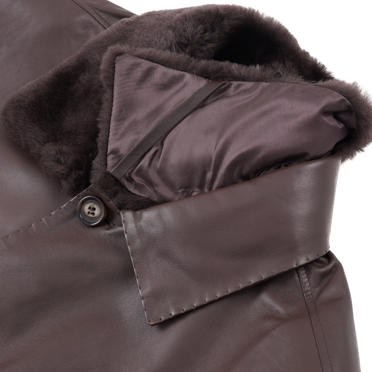 Rifugio Nappa Leather Jacket with Beaver Collar - Image 7