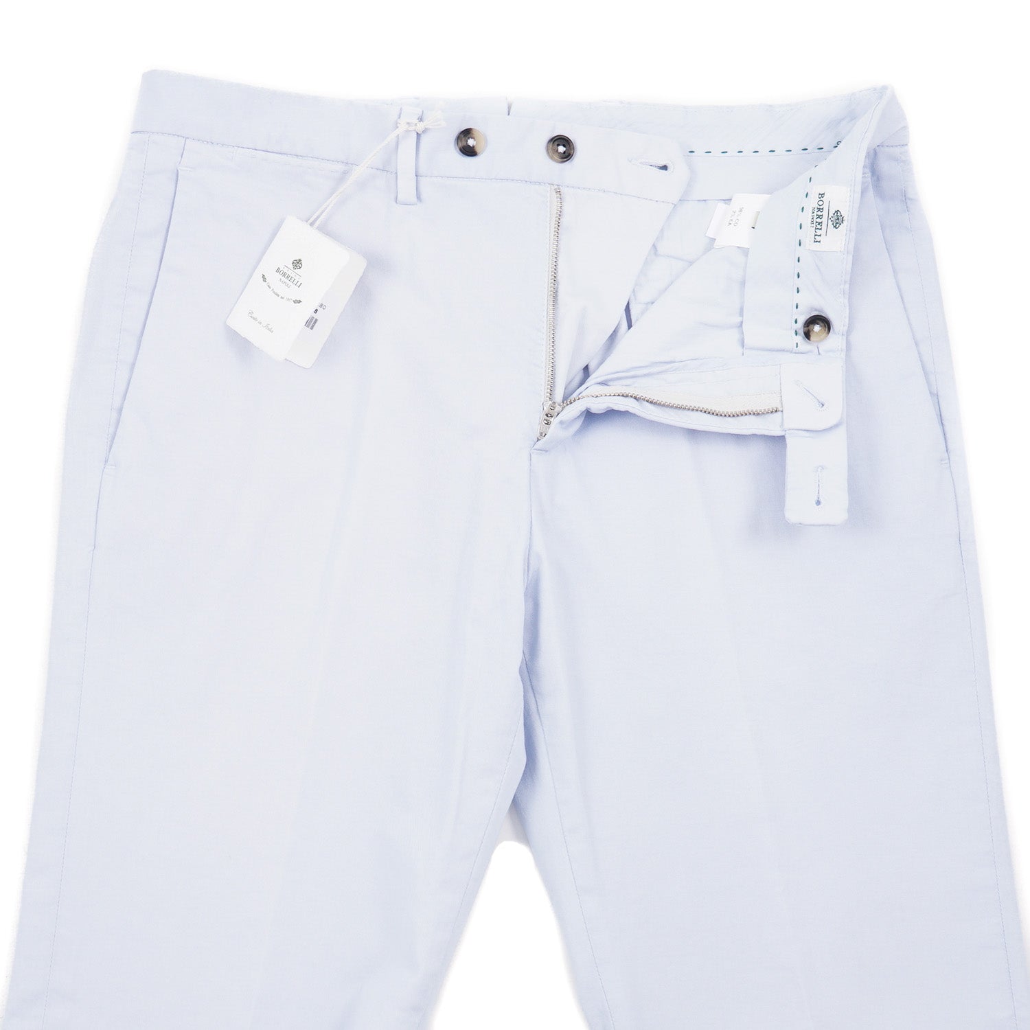 Luigi Borrelli Regular-Fit Cotton Pants - Image 2