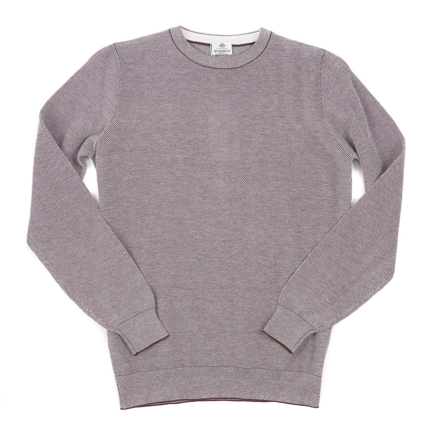 Luigi Borrelli Pique Knit Cotton Sweater - Image 3