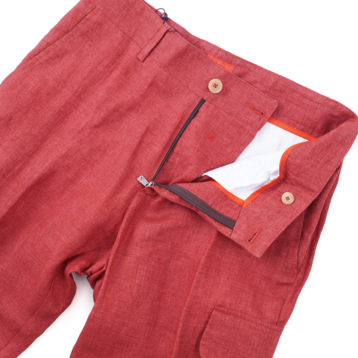 Isaia Linen Pants with Cargo Pockets - Image 5