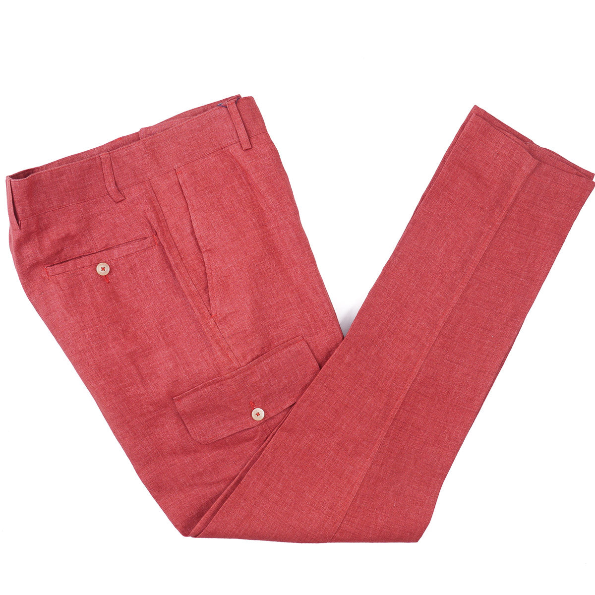 Isaia Linen Pants with Cargo Pockets