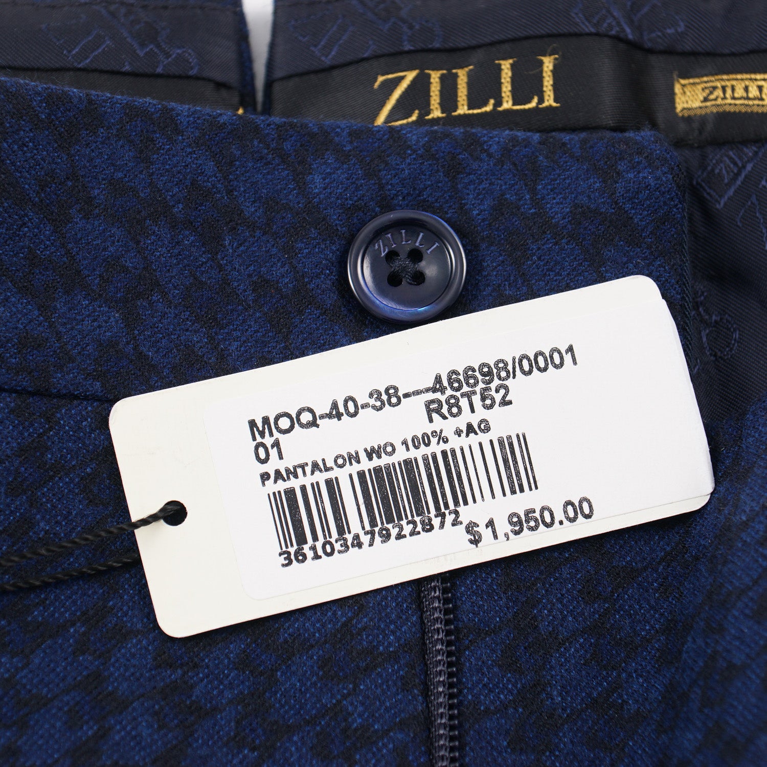 Zilli Soft Wool Pants with Leather Details - Image 4