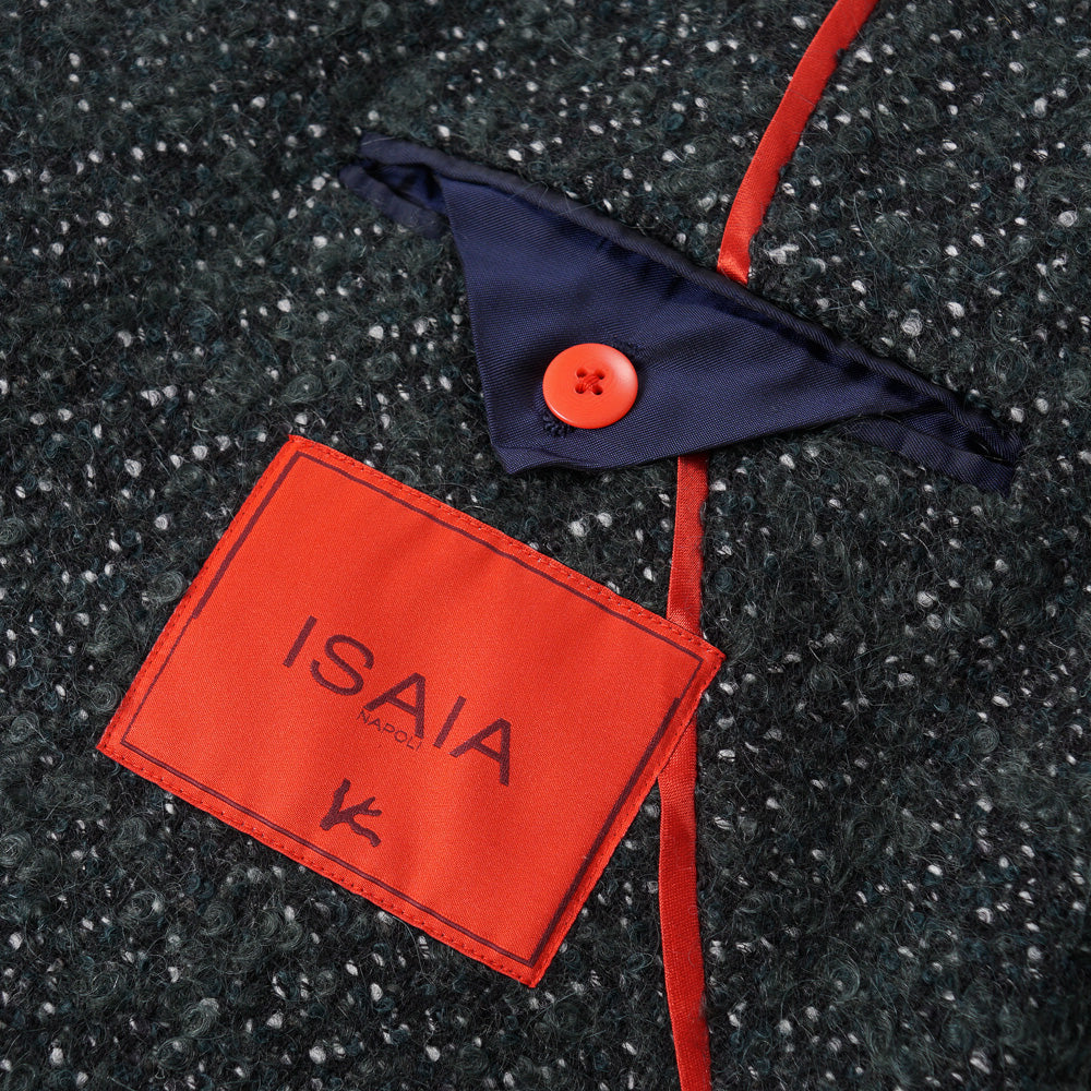 Isaia Wool and Mohair Boucle Overcoat - Image 9